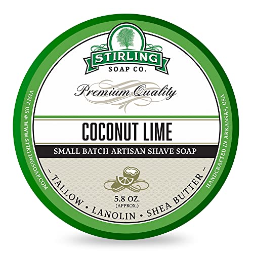 Stirling Jabón de Afeitar Coconut Lime 170ml - Coco y Lima - Hombre - Adultos - Unisex-Adultos