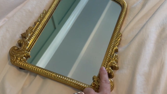 Espejo Vintage para Maquillaje con Marco Dorado miniatura 7