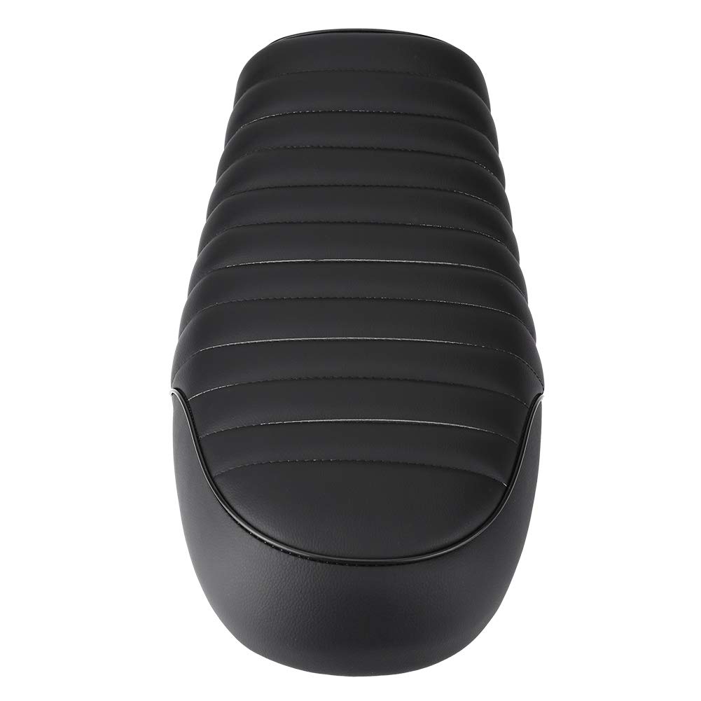 Motorrad Flat Sitzkissen, Vintage Flachsattel Sattel Sitzbank Stoßfest Motorrad-Sitz Sattelsitze mit Weiches Kissen, für CG125 GN CG CB200 CB350 CB400SS CB500 CB750 SR400 SR500