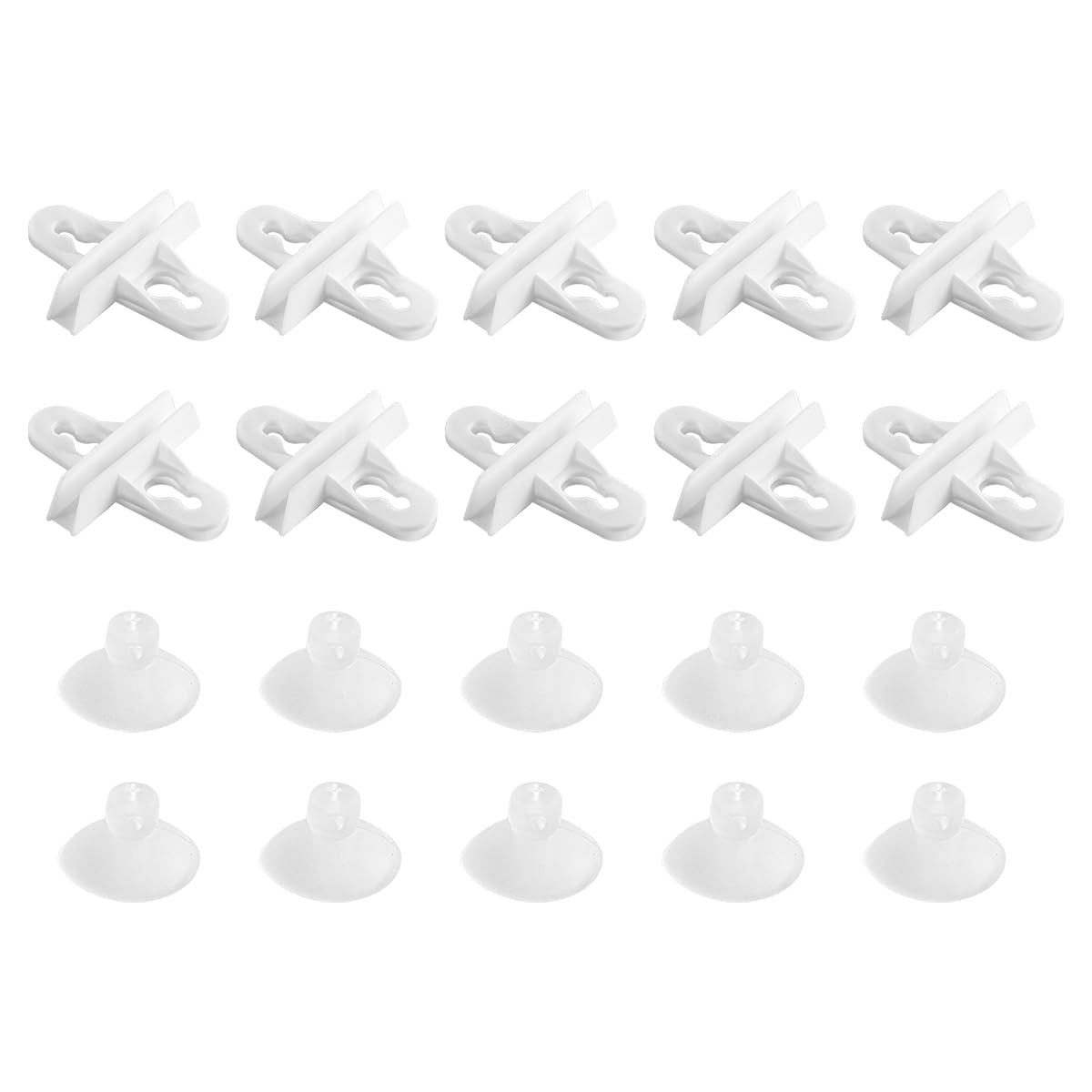 Laroal Aquarium Divider Suction Cup White Clips Glass Fixing Clips Plastic Mesh Board Isolation Holders for Fish Tank