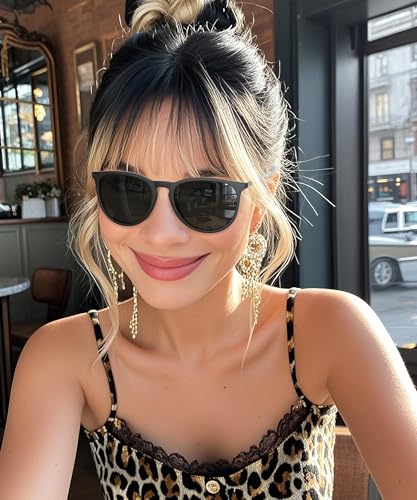 Sunglasses Womens Polarized Sunglasses-Women: Retro Round Sun Glasses with UV400 Protecion Trendy 3 Pack3