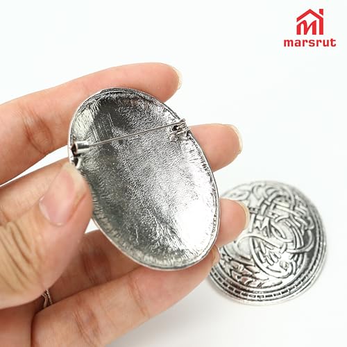 Viking Brooches Norse Dress Apron Pins Nordic Cloak, Shawl, Coat, Sweater Buckle Set with Age Oval Brooch, Turtle Amulet, Sweden Pin, Talisman, Shield Clasp Clothes Fasteners for Women Men3