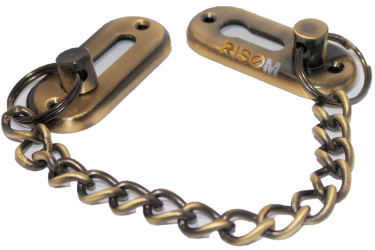 RiseOm Lite Door Chain Lock of Brass/Door Security Chain Guard/Latch Lock for Inside Door (Pack of 10, Antique - Lite Chain) (B093371FT1) Amazon Price History, Amazon Price Tracker
