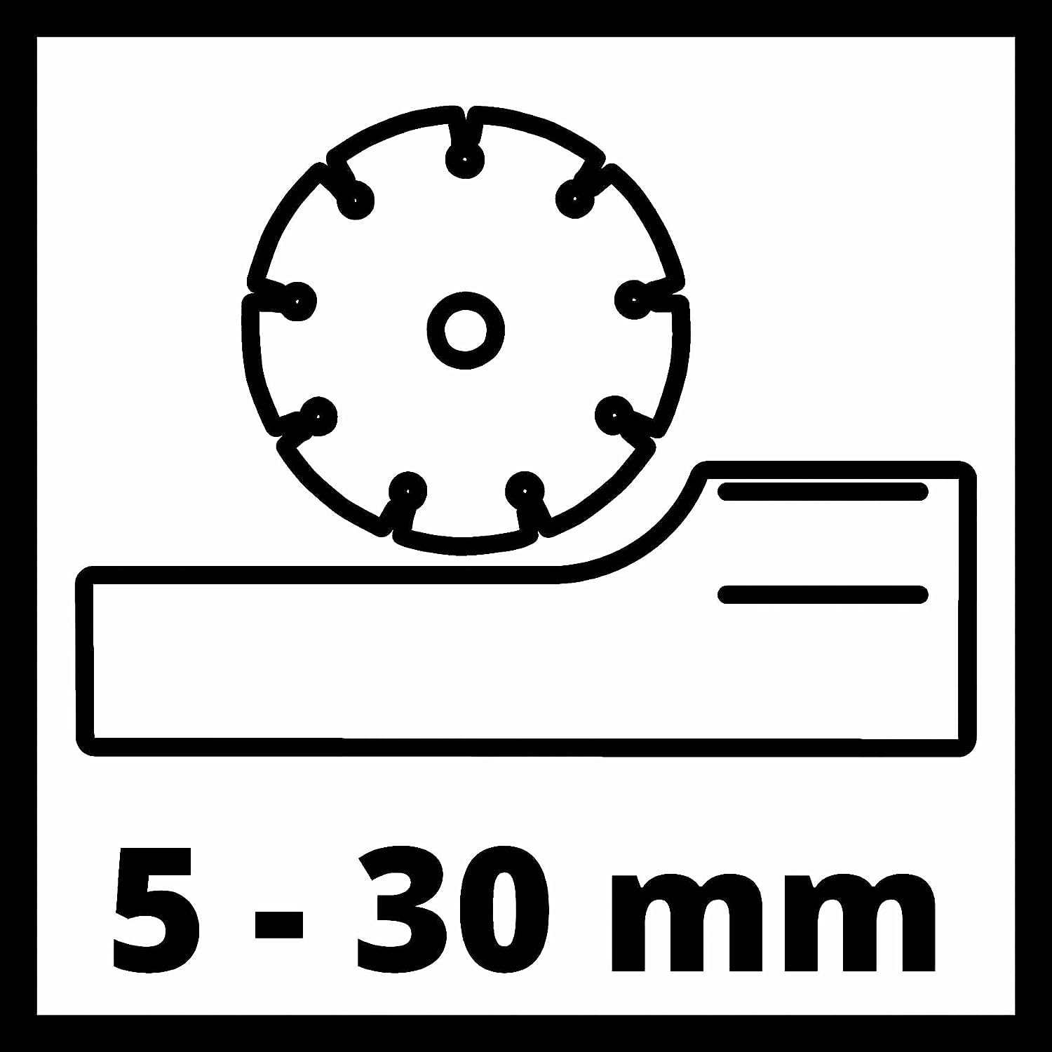 Einhell Mauernutfräse TE-MA 1500 (1.500 Watt, stufenlose Frästiefeneinstellung, flexible Schnittbreiteneinstellung, Softstart, inkl. Tasche + 2 Diamant-Trennscheiben)