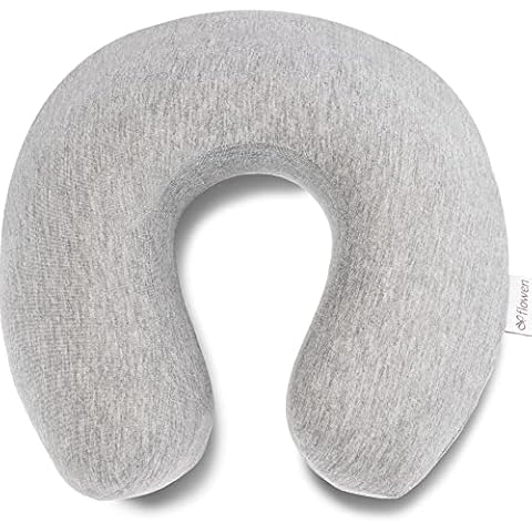 Reisekissen Memory Foam Nackenkissen Ergonomisches Nackenhörnchen Reise Kissen Stützkissen Angenehm Stützendes Bequemes für Reisen Flugzeug, Auto, Bus & Zug Reisekissen mit Baumwolle Kissenbezug Cover