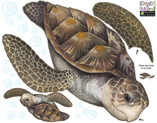 Vinilo decorativo tortuga marina para pared 14x11 in miniatura 4