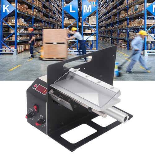 Efficient Electronic Control Automatic Label Dispenser Separates 4-300mm Labels With Digital Display for Self Adhesive Labels (US Plug 110VAC)