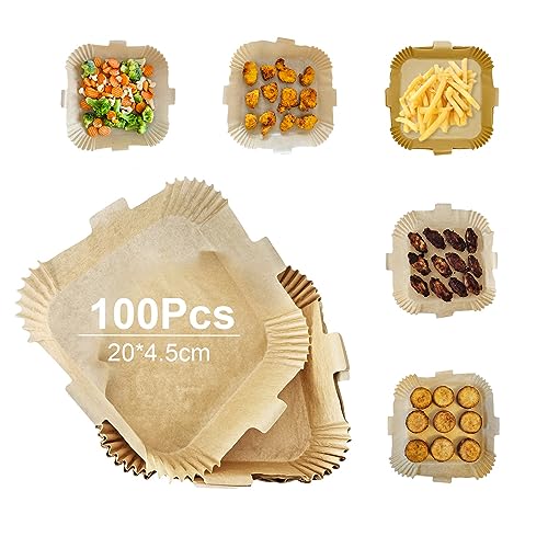 Bakplåtspapper för Luftfritös, 100st Engångspapper med Handtag