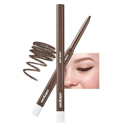 COLORGRAM Shade Re-Forming Slim Pencil Liner 01 Negro ceniza 0.079 in Ultra-Slim Delineador de ojos de larga duración, textura cremosa, a prueba de