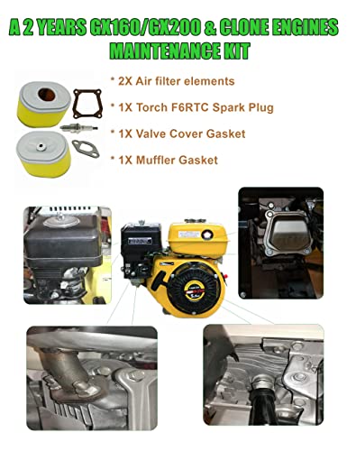 Image of YAMAKATO AFZE18 GX160 GX200 Air Filter for Honda and Clones GX120 Predator Hemi 212 60363 Coleman Ct200u Bt200x MB165 MB200 159cc 196cc 212cc 17210-ZE1-505