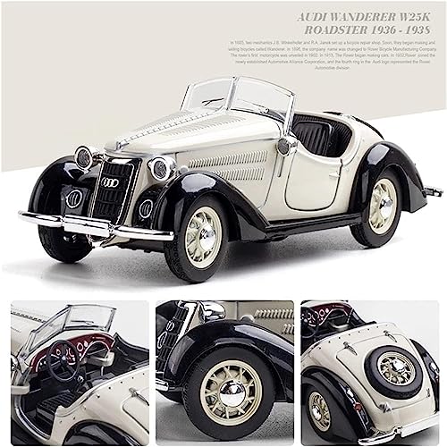 Image of DEOXY 1:32 Scale Die-Cast Audi Vintage Car Metal Pullback Car Toy with Friction Powered, Lights, and Sounds for Boys Gift
