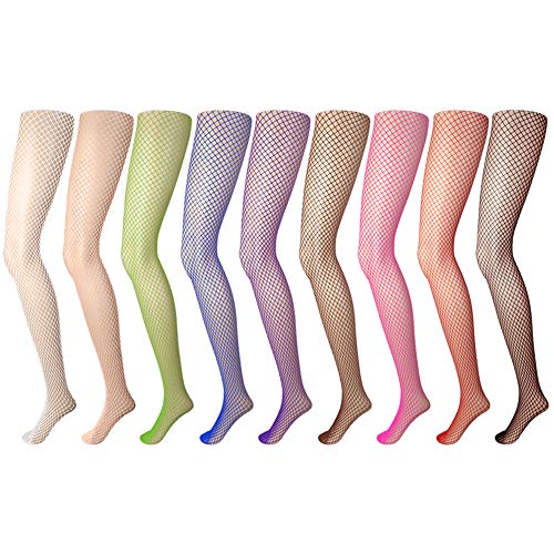 HOVEOX 9 Pairs Fishnet Stockings - Patterned Lace Tights Thigh High Pantyhose2