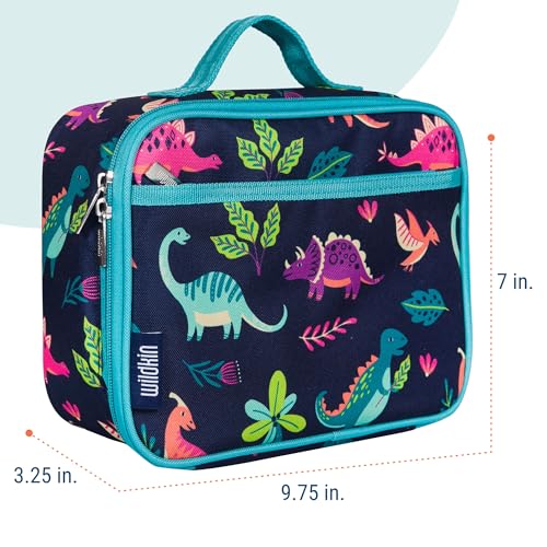 Image of Wildkin Kids Insulated Lunch Box, Dino Pals | Insulated, wipe-clean lunch box - coordinates with matching Wildkin backpacks and water bottles