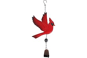Cardinal Bird Wind Chime Christmas Hanging Decorations Bell