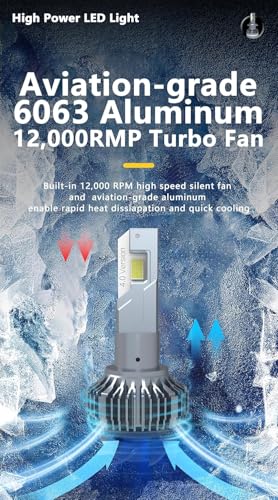 Image of Oshotto M7 Series H1R2 /9012 430 Watt LED Headlight /Foglight Bulb, 40000Lumens 6500K Cool White, with 2 Year Warranty (Pack of 2)