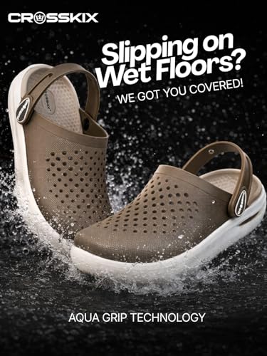 Image of Crosskix AeroComfort 2.0 Men's Lightweight Sport Clogs - Breathable EVA Slip-On Water Shoes with Arch Support and Adjustable Heel Strap