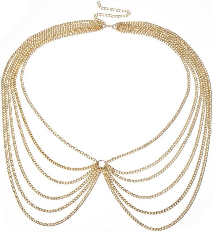 KOEMCY Taillenkette Boho Quaste Körperkette Bauchketten Körperketten Bauch Strass Taille Kette Sexy Bikini Kette Körperschmuck für Frauen und...