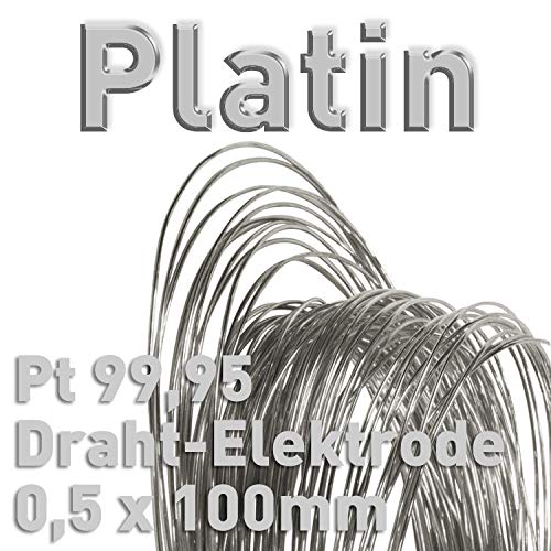 Platine Pt 99,95% pur, électrode fil, anode fil en platine 0,5 x 100 mm Cover