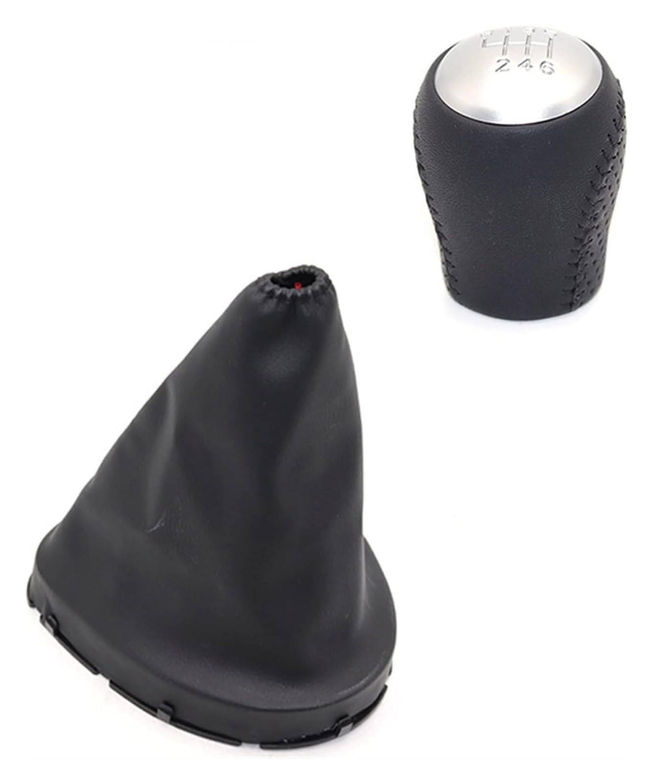 Fncvtm Knob And Boot Car Gear Knob For Nissan For Juke F15 For X-Trail T31 For Qashqai Mki J10 Jj10 6 Speed Leather Lever Gaitor Boot Cover Manual Stick(Knob And Boot)