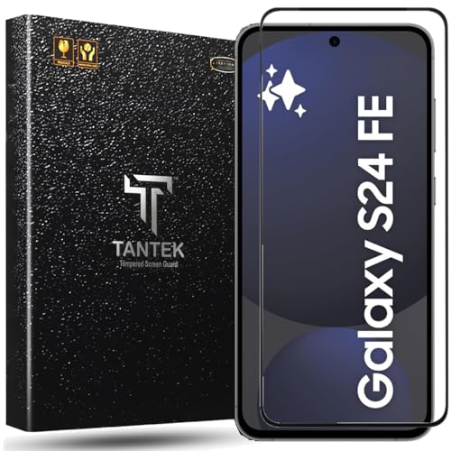 Image of TANTEK TitanGuard Tempered Glass Screen Protector Guard for Samsung Galaxy S21 FE 5G - 9H Hardness, Military Grade, Anti-Static, Easy Installation Kit - 1 PACK