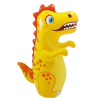 VW Inflatable PVC Dinosaur BOP Bags (37" x 24") - Kids 3+ Kickboxing, Boxing Punching Bag