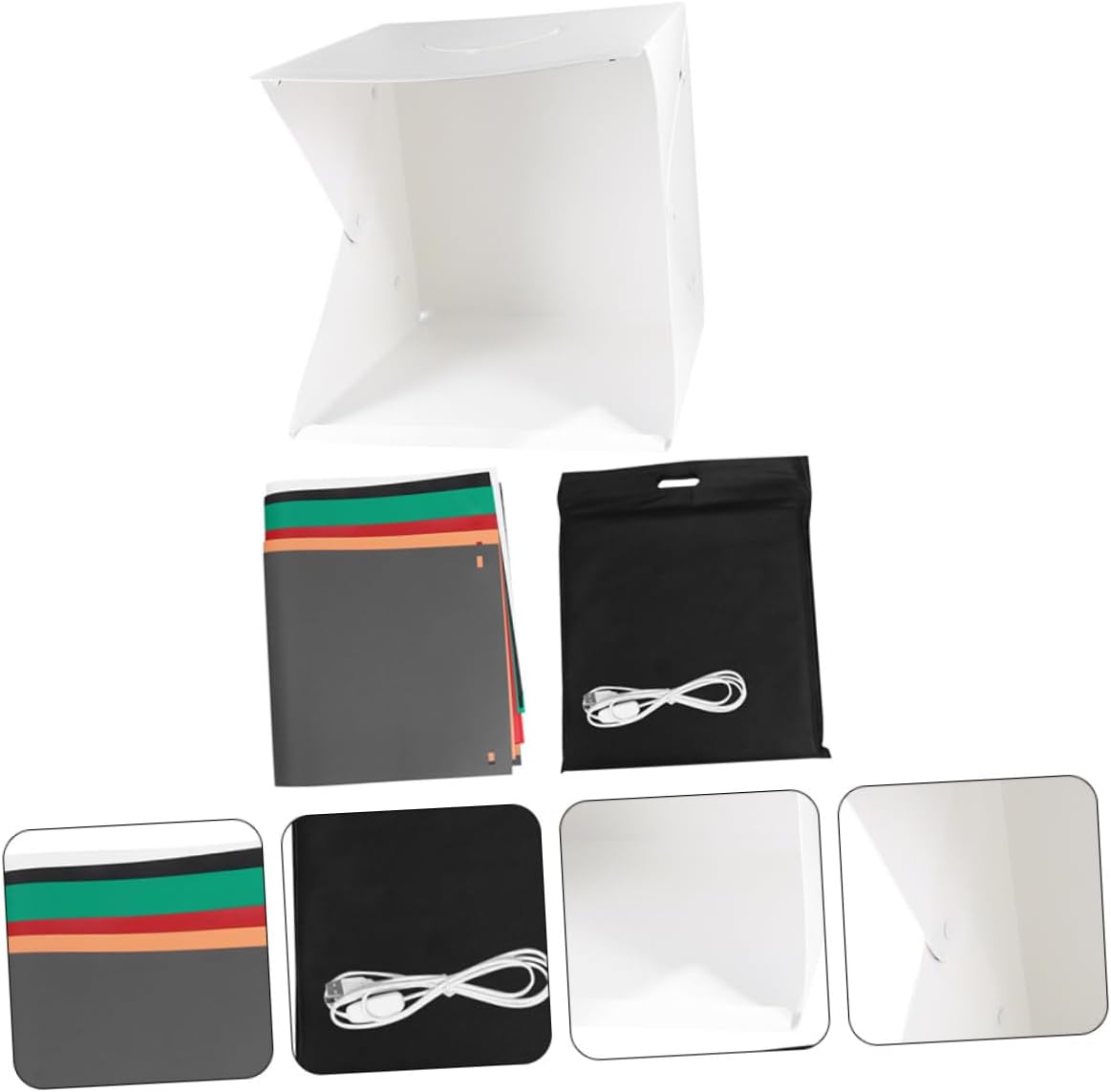 Gadpiparty Brightness Mini Photography Backdrops Tent Led Lights Portable Light Cube Product Shooting Easy to Assemble and Carry