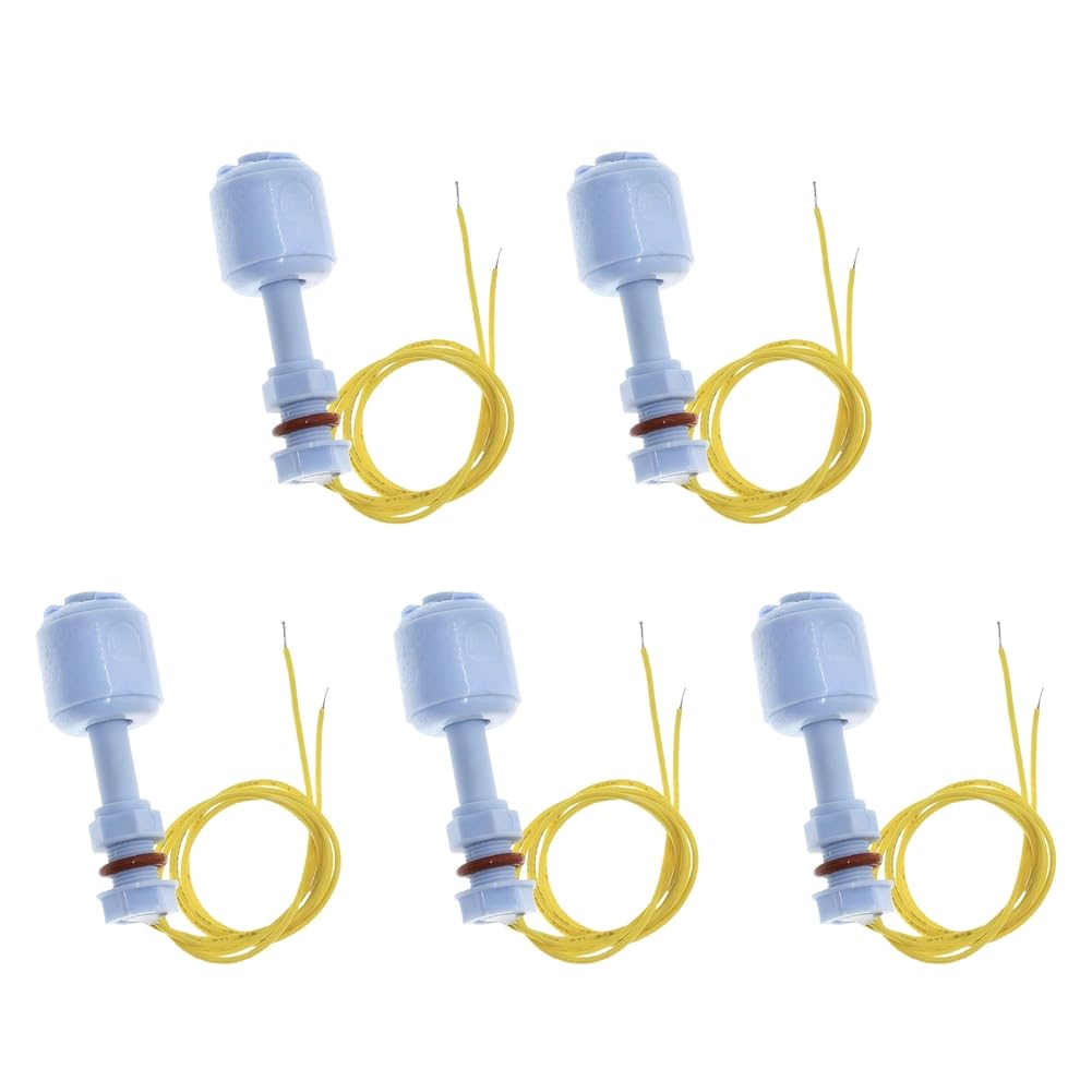 Aundhegrtt As Shown Hydraulic Liquid Level Sensor-Pp Plastic 5Pcs Small Float Liquid Level Switch-Water Level Switch/Liquid Level Detection