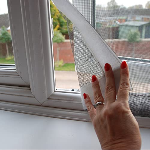 Flat Cats Window protection for Cats Standard Triple Pack (60cm x 115cm – Grey Mesh/White Fixings)