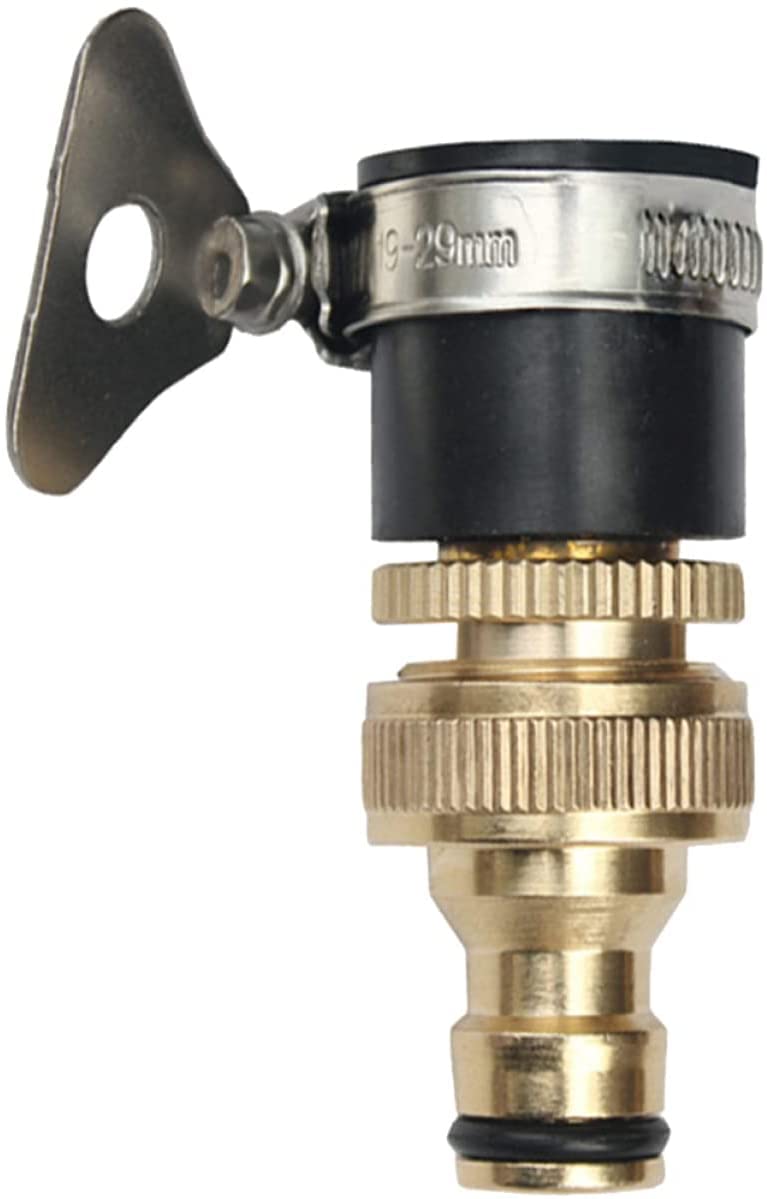 Maschio Adattatore Rubinetto Rapido Filetto Acqua Dorato Nero/per Collegare Rubinetto da Giardino Connettori Universali Connettore in Ottone Pollici E Raccordo per Tubo Flessibile in Rame