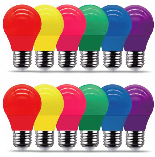 Pack 20 Lampadine LED E27 G45 3W 300 lm 5 Colori Multicolore