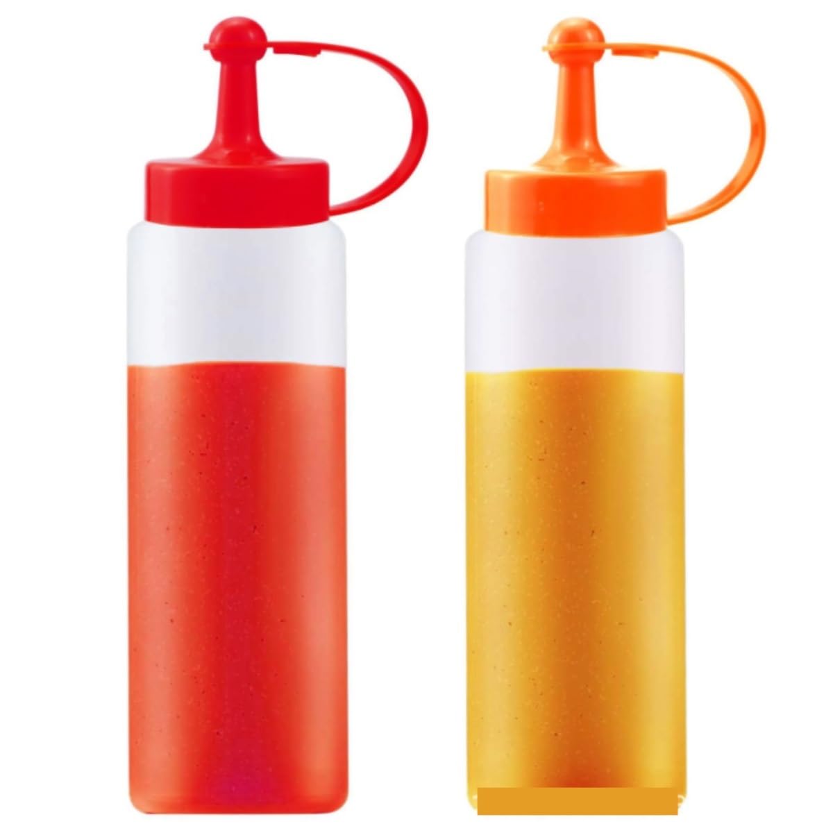 Bottiglie per Olio Contenitore Olio Bottiglia for Ketchup, Bottiglia for Insalata, Bottiglia for Condimento da Cucina, 5 Pezzi Biberon Cucina(Oranje)