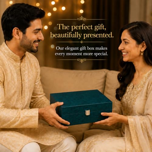 Image of Diviniti Silver Plated 2 Bowl Tray Set with Lids | Decorative Serveware for Dry Fruits, Sweets & Mouth Fresheners | Luxury Home Decor & Gifting Item for Dining Table, Diwali & Corporate Gifts (Blue)