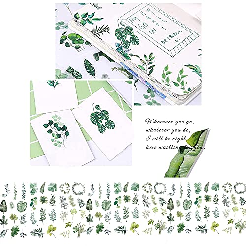 24 Sheets Green Leaf Stickers For Scrapbooking Greenery Stickers For Journaling Mini Plant Sticker Sheets Aesthetic Small Leaf Adhesive Sticker Diy Decoration Wedding Scrapbook Stickers For Crafts #TOP2