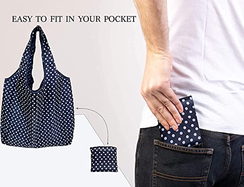 Image of Designer Pattern Reusable and Foldable Shopping Bag /Tote Hand bag /Travel Bag /Grocery Bag | Heavy Duty, Eco Friendly | Compact, Lightweight and Convenient