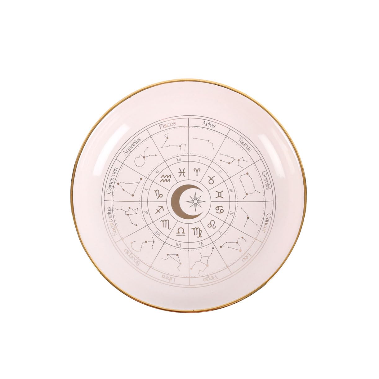 Kdmd Unisex Pink Off White Astrology Wheel Trinket Dish In