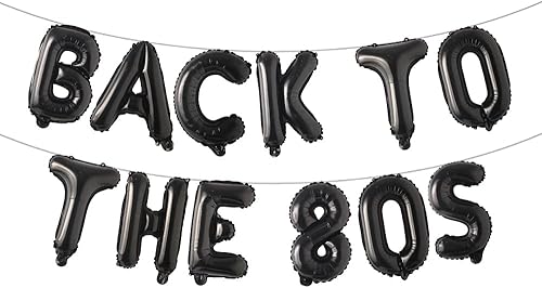 Cartel de globos de regreso a los 80, pancarta de fiesta de cumpleaños de los años 80 y 90, globo retro para fiesta de los 80, decoraciones de