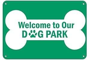 BIN SHANG Funny Metal Signs Dog Park Pet Animal Sign