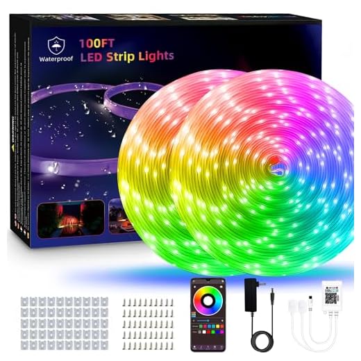 LED Strip Lights Music, Hedynshine 32.8 feet 300pcs chip Superbright Strip Lights with 40Key Remote,Sync to Music Led Strip Lights for Bedroom(MIC+Remote+Music Sync+3 Button Switch)