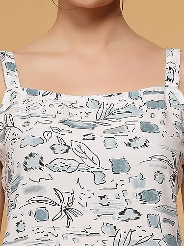 Image of OOMPH! Women's Fit And Flare Mini Sleeveless Floral Beach Dress For Slipon