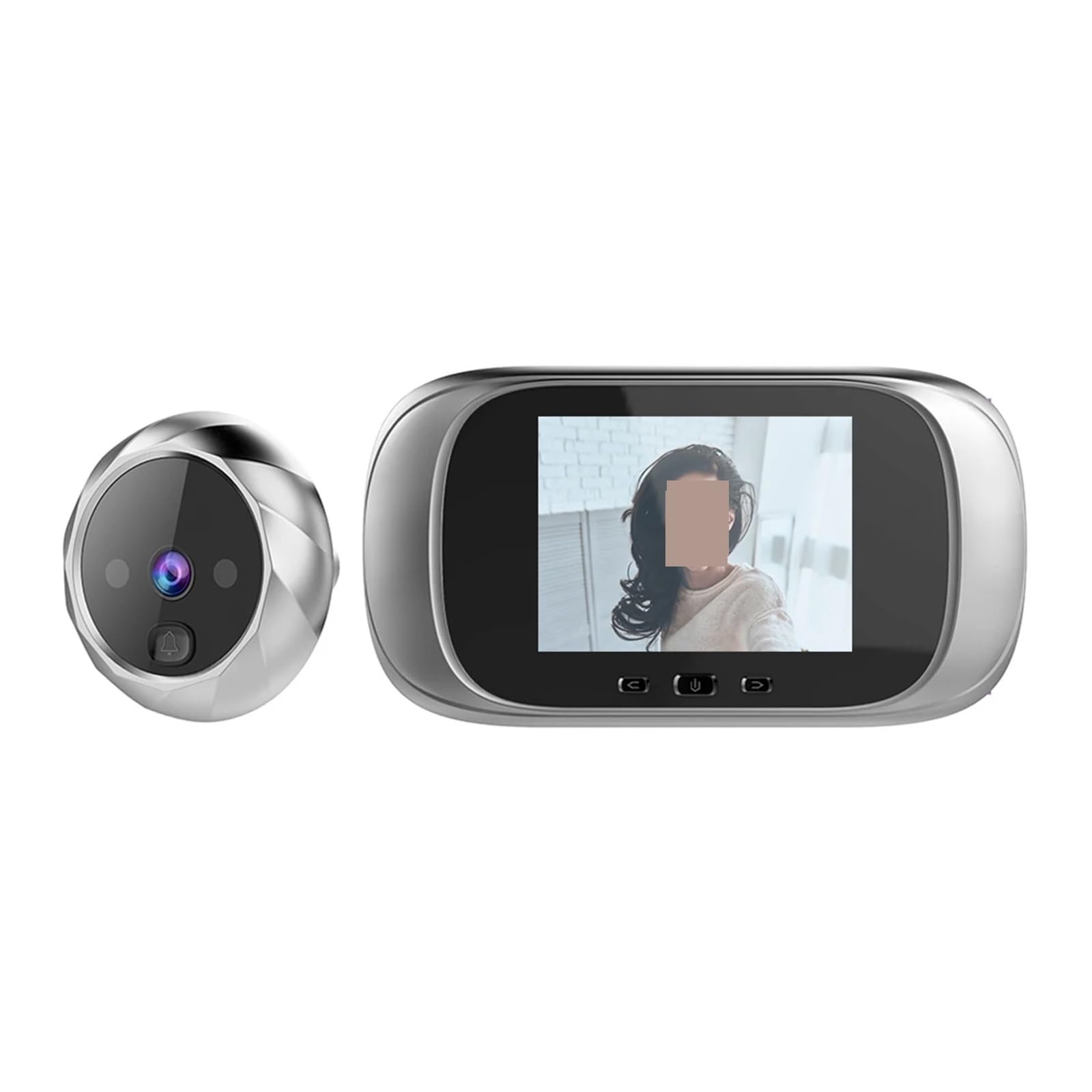 Videocitofono, Campanello digitale con schermo da 2,8 pollici, telecamera spioncino 0,3 MP, campanello esterno HD Vision(Silver)