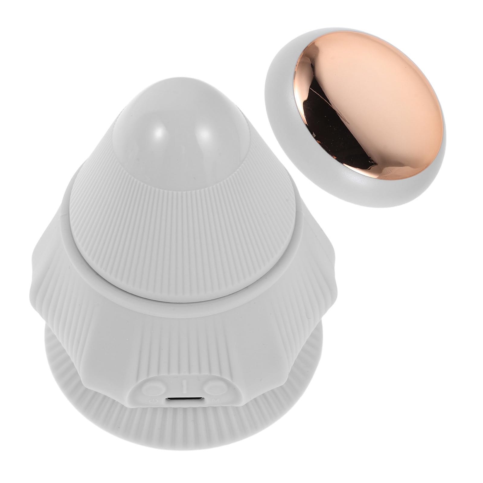 BETOOKY Tragbares Multifunktionales Massagegerät für Rücken und Nacken mit Vibration und Wärme Leichter Kunststoff Kegelförmig für Tägliche Entspannung und Reise