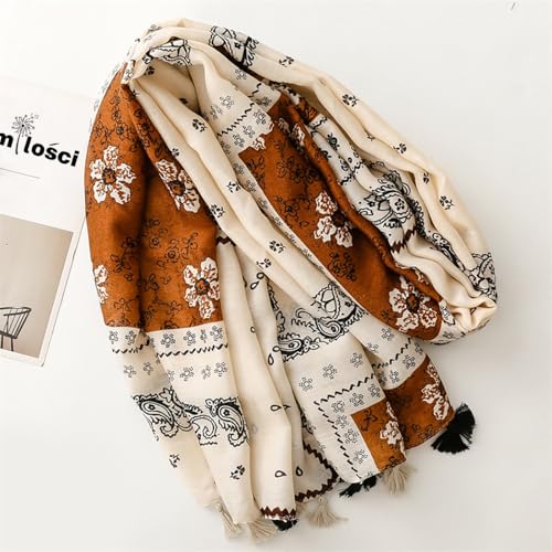 Soft Scarf for Women Girls Boho Large Lightweight Scarves Shawls Wraps for Four Seasons 70 x 35 inches3