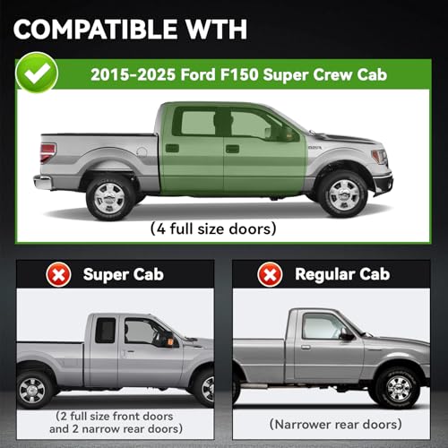Estribos TNMT para Ford F150 2015-2025 Super Crew Cab miniatura 2