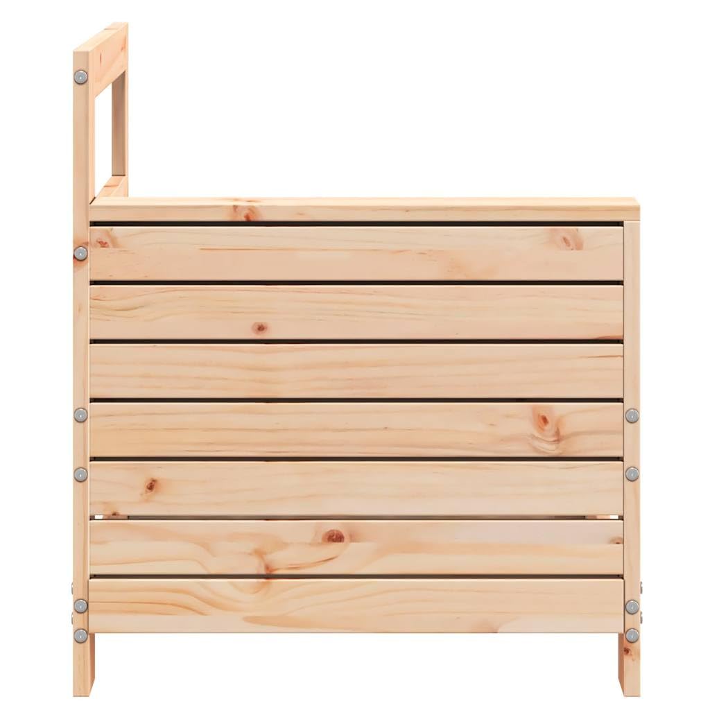 Canapé de Jardin modulable en Bois Massif de pin 69 x 62 x 70,5 cm, accoudoir et Dossier, Salon terrasse Patio, Fauteuil d extérieur sectionnel pour Lounge détente