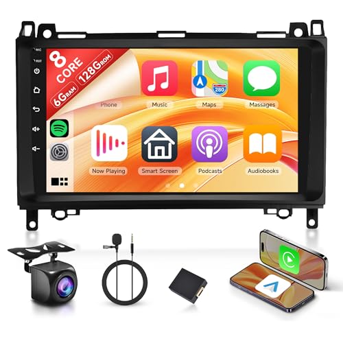 📱[Wireless Carplay & Wireless Android Auto & Mirror Link] L'autoradio per W169 può integrare perfettamente il telefono cellulare e il lettore IOS/Android dell'utente, connettersi a iPhone e Android e accedere alla rubrica del telefono cellulare, alle e-mail, alle notifiche e la mappa accede alla navigazione, alla musica, ai video e ad altre informazioni, nonché al controllo vocale. La radio supporta Android/IOS Mirror Link: una volta connessa, può proiettare i contenuti del tuo telefono in modo che l'autoradio della tua Mercedes Benz Classe A W169 mostri esattamente ciò che mostra il tuo telefono e tu possa quindi goderti mappe, film e altro ancora!