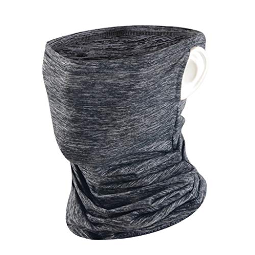 Neck Gaiter Balaclava Bandana Headwear, Ice Silk Cooling Sports Face Scarf for Dust Outdoors Neck Scarf Cover (Dark Gray)