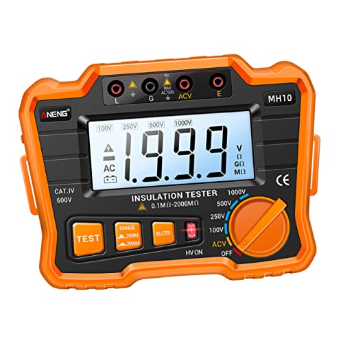 OSOLADY 1 Set Digital LCD Megohm Meter LCD Insulation Resistance Tester Digital Insulation Resistance Tester Digital Megohmmeter Digital Meter Digital Megohm Meter