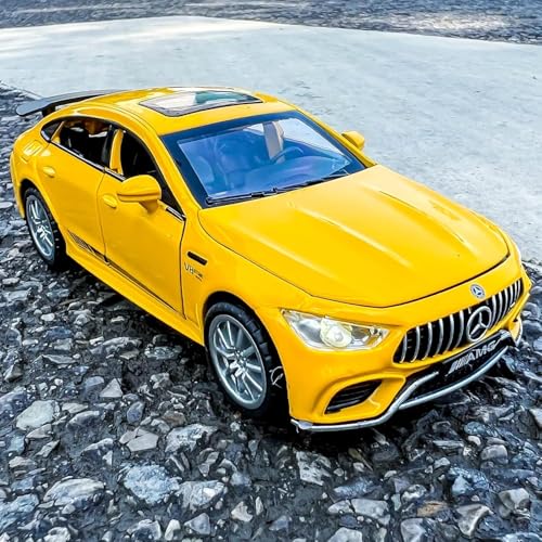 Image of Model Car 1 /32 Benz AMG GT63 Alloy Diecast Collectible Pull Back Toy Car with Light and Sound Toy Vehicle for Adult Boys Birthday Gift (Yellow)