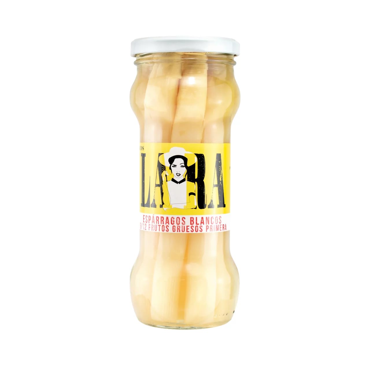 LARA Weißer Spargel im Glas 9/12 Stk. x 205 g 3er Pack