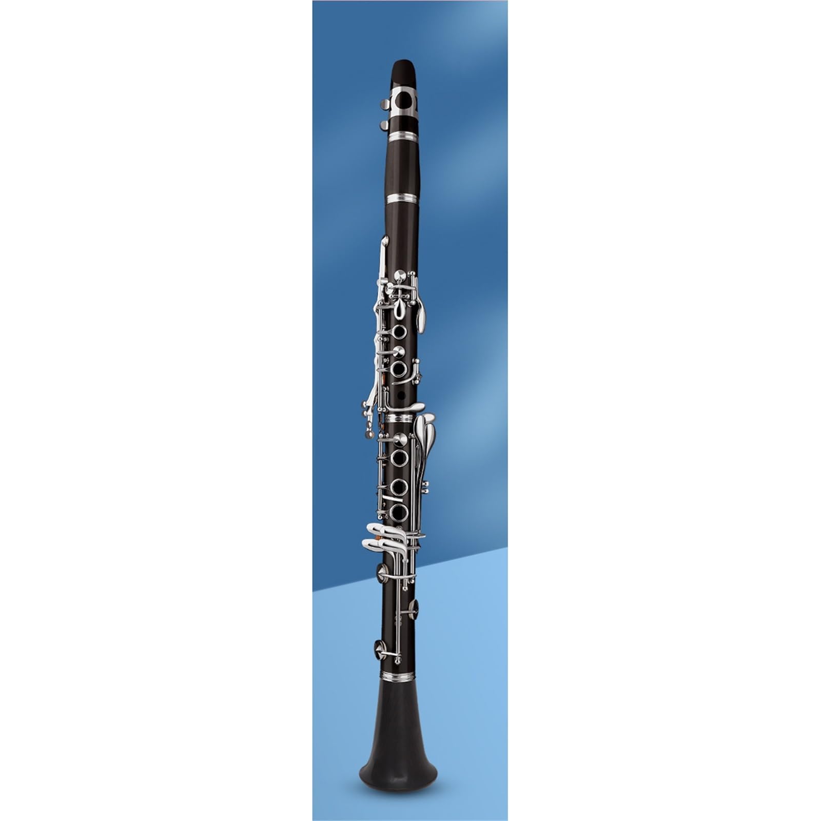 Clarinete De Ébano Instrumentos Musicales Ajustables Dobles Dos Secciones 17 Teclas Bb Práctica Para Principiantes